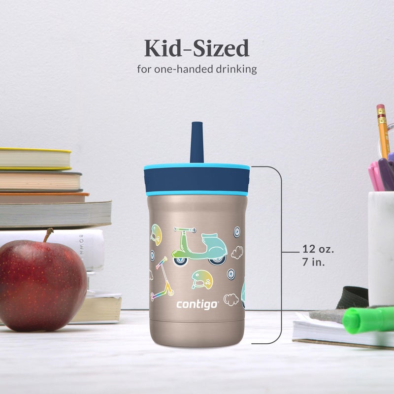 Contigo Leighton Straw Tumbler, 12 oz, Juniper (Scootin) - Image 5