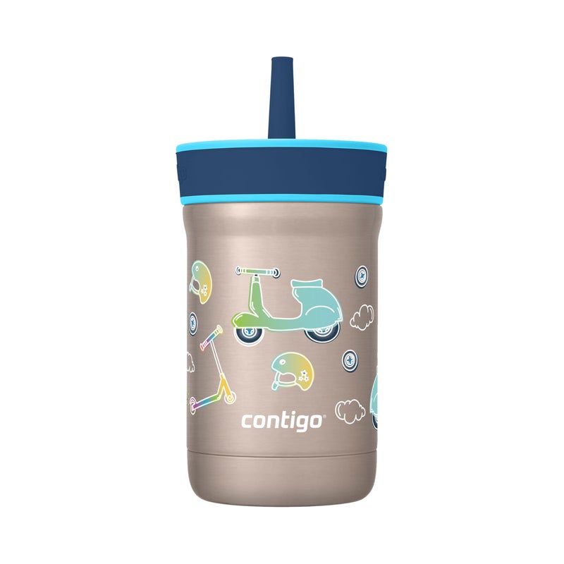 Contigo Leighton Straw Tumbler, 12 oz, Juniper (Scootin) - Image 1