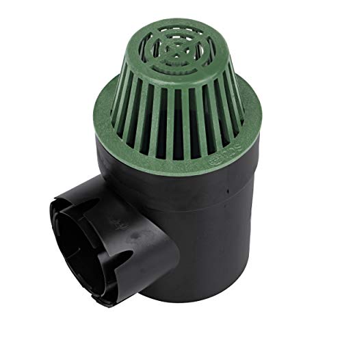 NDS 101* Round Spee-D Catch Basin Drain, 1 Outlet, Connects to 3-Inch and 4-Inch Drain Pipes, Manages Light Water Flows, 6-Inch, Plastic, Black - Image 2