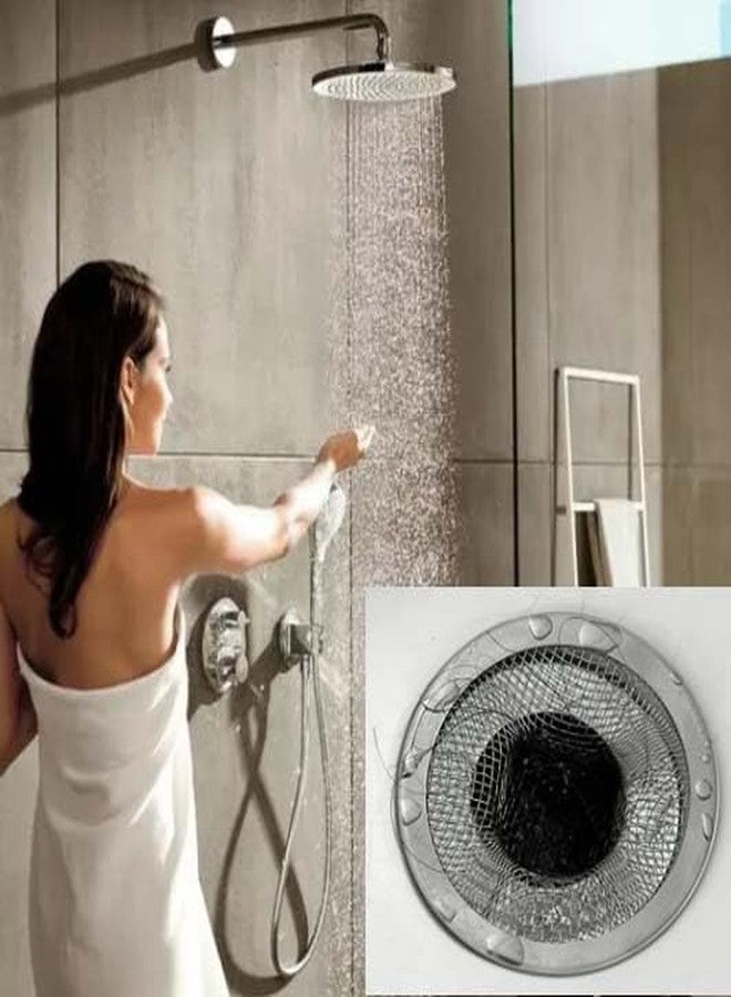 Beyoslf 20Pcs Small Drain Mesh Basket, 2.125'' Bathroom Sink Drain Strainer Screen Mesh Sink Strainer Hair Catcher Drain Filter Cover for Bathtub Lavatory RV Laundry Shower Floor Utility Sink Drain - Image 4