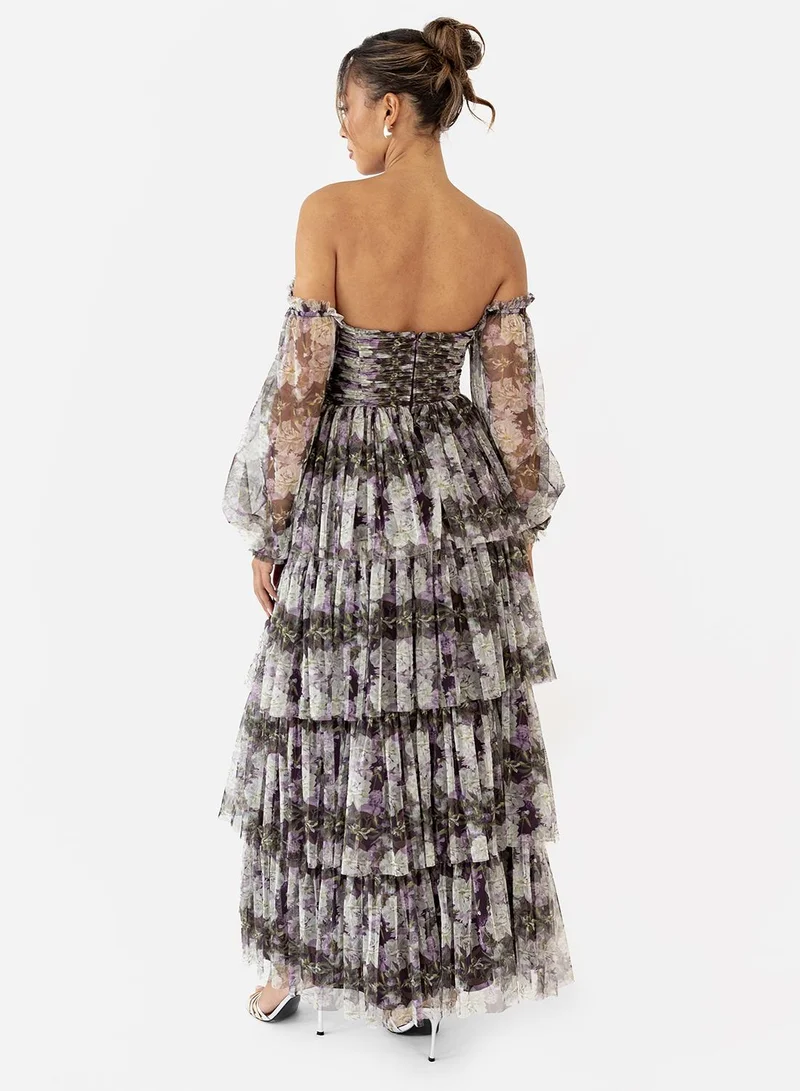 Anaya With Love Tie Back Flutter Sleeve Maxi Dress
