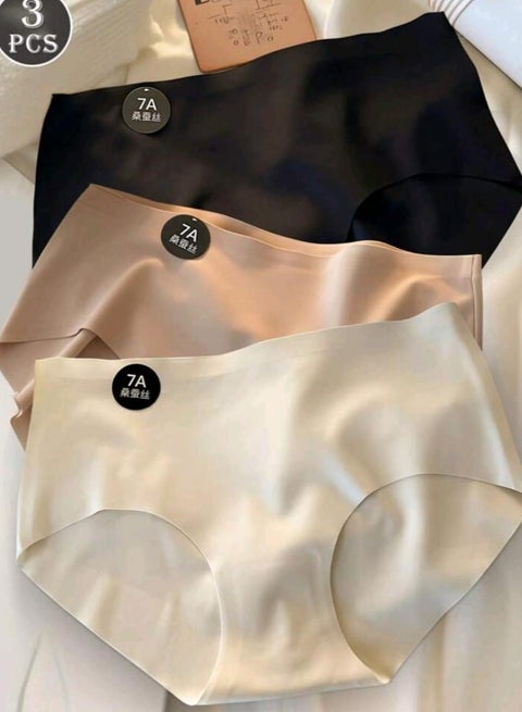 3pcs/Pack High Quality Seamless Breathable Crotch Ladies Hipster Panties