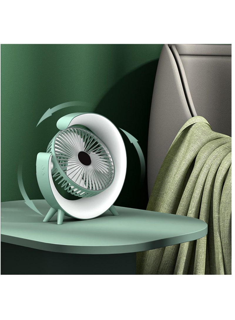 Excefore Portable Desk Fan, Table Clip Fan, Cordless Desk Fan, 3 Speeds Desktop Table Cooling Fan Plug-in, Rotation Strong Wind, Quiet Personal Small Cooler for Home Desktop Offices Travel Bedroom - Image 5