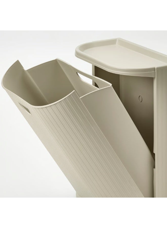 Bin With Lid Grey Beige 21 l - Image 3