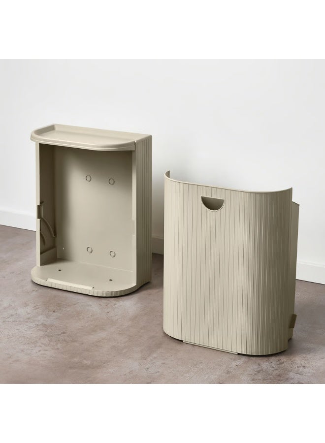 Bin With Lid Grey Beige 21 l - Image 2