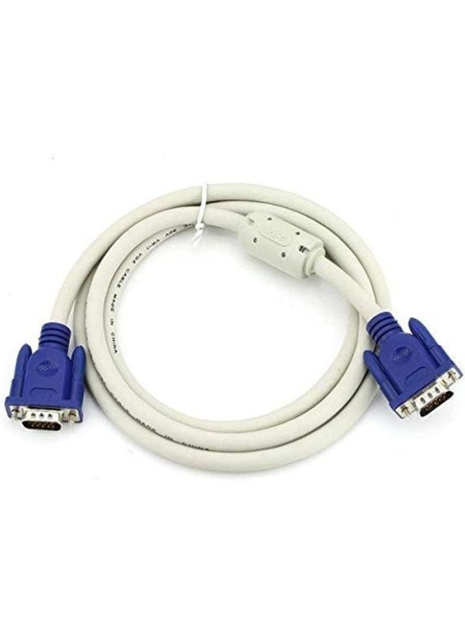 VGA cable (3 meters, white), for computers