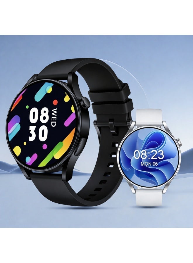 Trytoo Unisex Smart Watch with Bluetooth Calling, 1.85” Full-Color Round Screen, Sports Modes, Activity & Health Tracking - Image 2