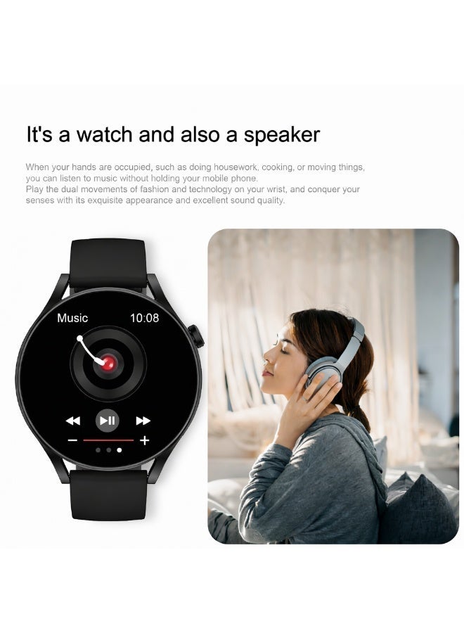 Trytoo Unisex Smart Watch with Bluetooth Calling, 1.85” Full-Color Round Screen, Sports Modes, Activity & Health Tracking - Image 3