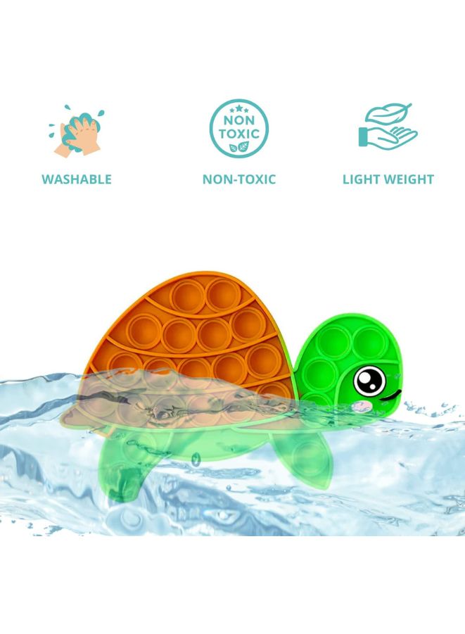 لعبة Push Pop Bubble Fidget من السيليكون للحيوان الحسي للضغط وتخفيف التوتر ومضادة للقلق ADHD والتوحد هدية خاصة فيدجيت بوبر للأطفال والكبار السلحفاة A - Image 2