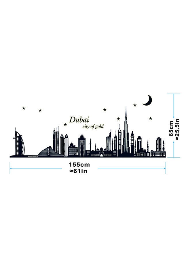 NIBEMINENT Dubai Glow In The Dark Wall Stickers Home Decoration Diy Removable Decals For Living Room Bedroom Large Sta-187 Black 60x90cm - Image 3