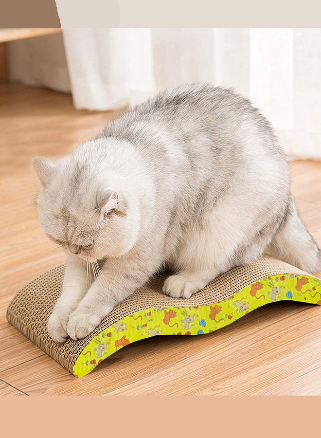 MARGOUN 4 عبوات من لوح خدش للقطط من الكرتون مع تصميم قوام خدش متميز لوح خدش متين للقطط قابل للعكس - Image 4