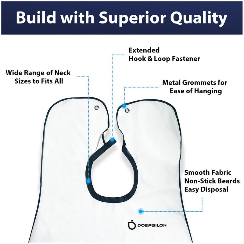 00 Waterproof Suction Cup Barber Apron with Strong Hold - Professional Shaving & Haircut Cape for Salons, Quick-Dry Easy-Clean Protective Cover - Image 2
