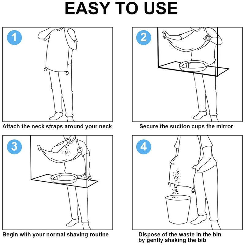 00 Waterproof Suction Cup Barber Apron with Strong Hold - Professional Shaving & Haircut Cape for Salons, Quick-Dry Easy-Clean Protective Cover - Image 4