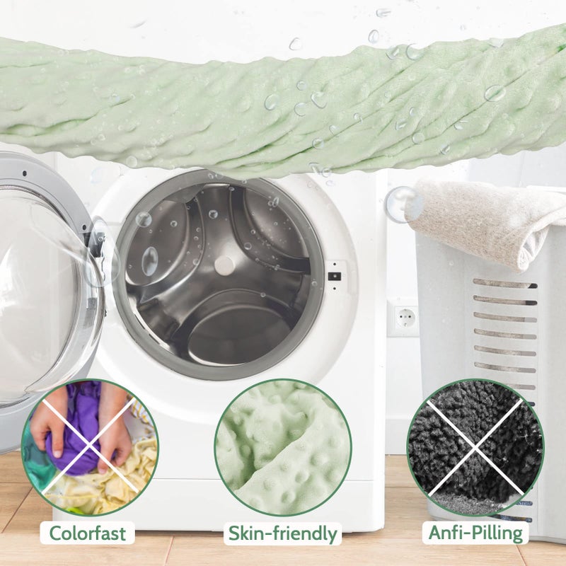 DILIMI Minky Seat Cover Compatible with Bumbo Seat, Removable Ultra Soft Comfortable Warm Seat Slipcover for Baby Girl and Boy, Green Leaf - Image 5