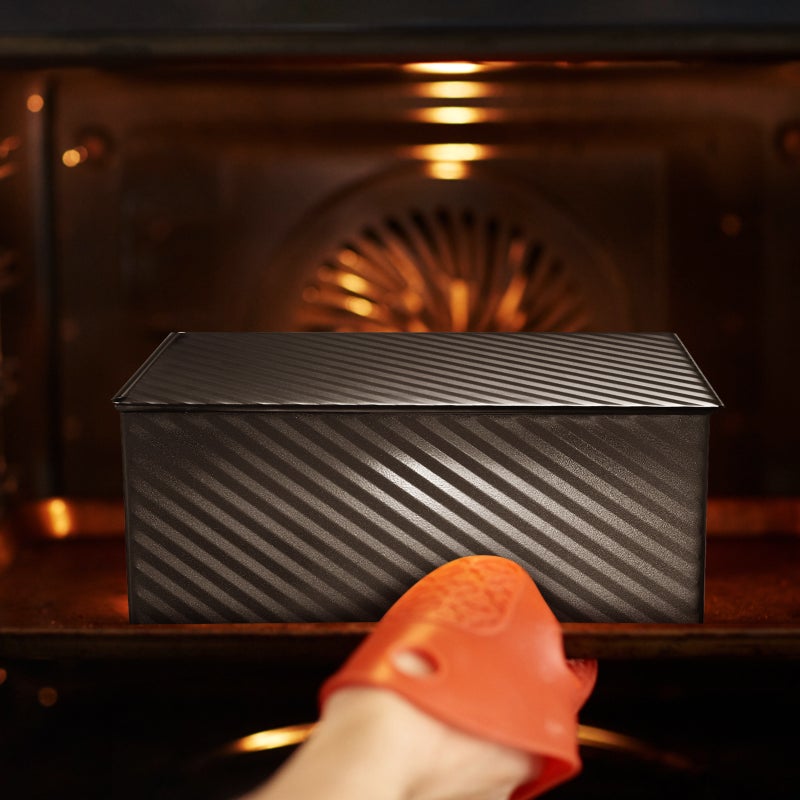 2pcs Loaf Pan With Lid Bread Pan Bread Mold Toast Sandwich Bread Loaf Mold Bread Pan With Scrapers - Image 3