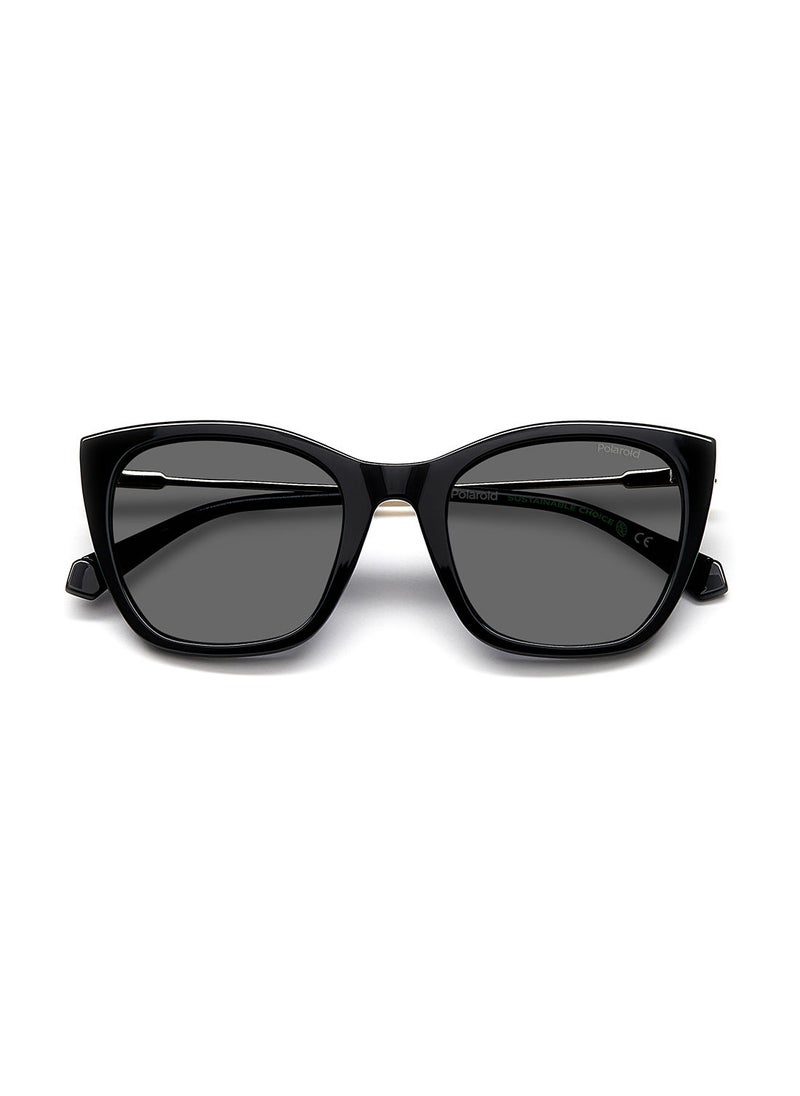 Polaroid Women's UV Protection Cat Eye Sunglasses - Pld 4144/S/X Black 52 - Lens Size: 52 Mm  - Image 4