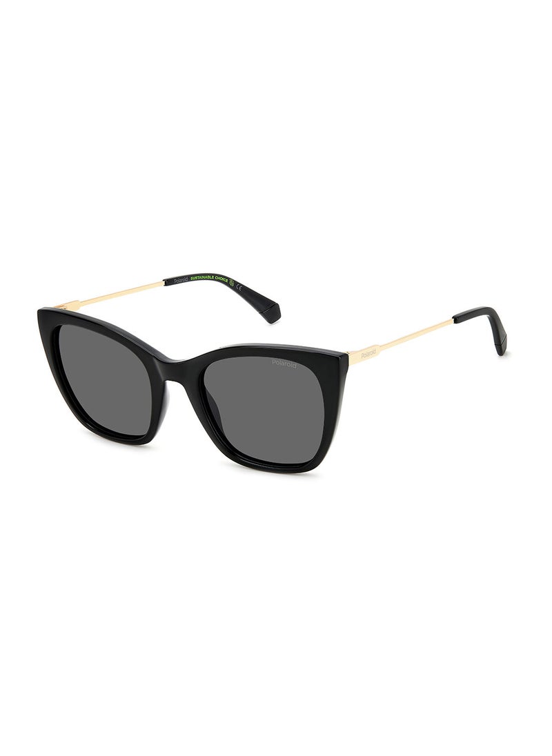 Polaroid Women's UV Protection Cat Eye Sunglasses - Pld 4144/S/X Black 52 - Lens Size: 52 Mm  - Image 1