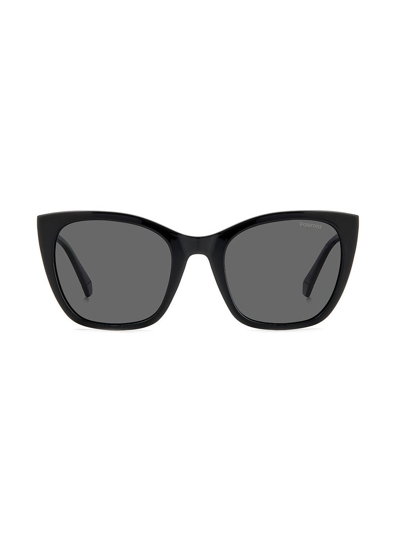 Polaroid Women's UV Protection Cat Eye Sunglasses - Pld 4144/S/X Black 52 - Lens Size: 52 Mm  - Image 3