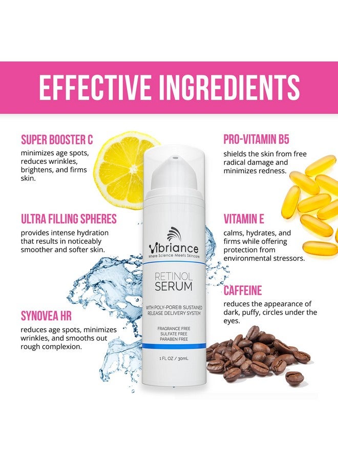 Vibriance Retinol Serum For Mature Skin Reduces Appearance Of Deep Wrinkles And Large Pores Enhances Skin Tone Improves Complexion 1 Fl Oz (30 Ml) - Image 5