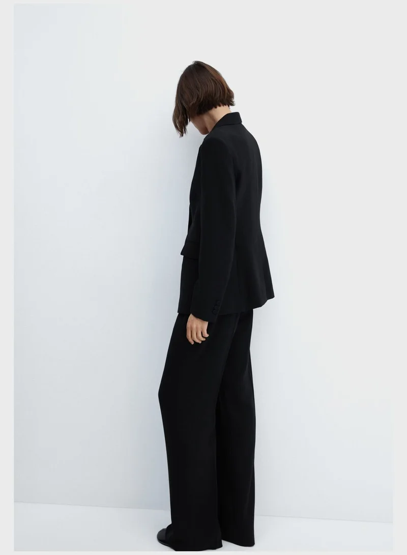 MANGO Pocket Detail Tailored Blazer