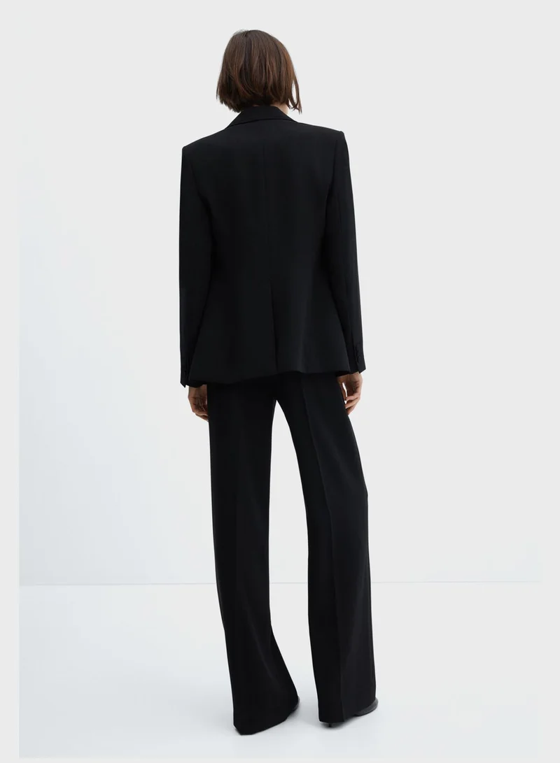 MANGO Pocket Detail Tailored Blazer