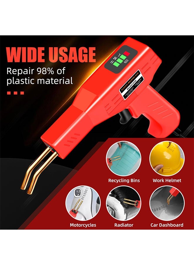 Plastic Welding Machine Car Bumper Repair Kit, 400 Pieces Hot Welding Nail and Pliers  for Repairing Broken Cracked Parts - Image 3