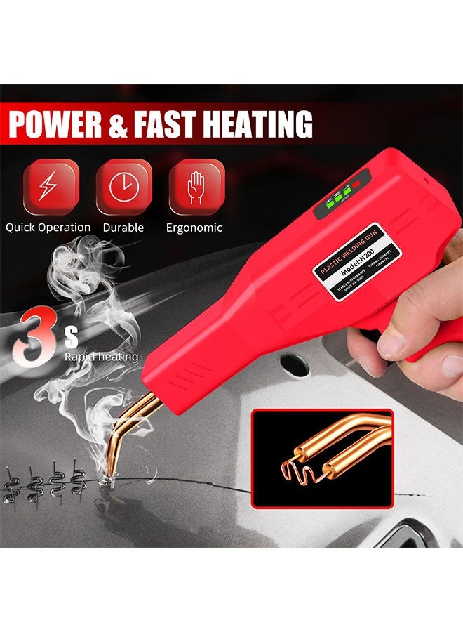 Plastic Welding Machine Car Bumper Repair Kit, 400 Pieces Hot Welding Nail and Pliers  for Repairing Broken Cracked Parts - Image 5