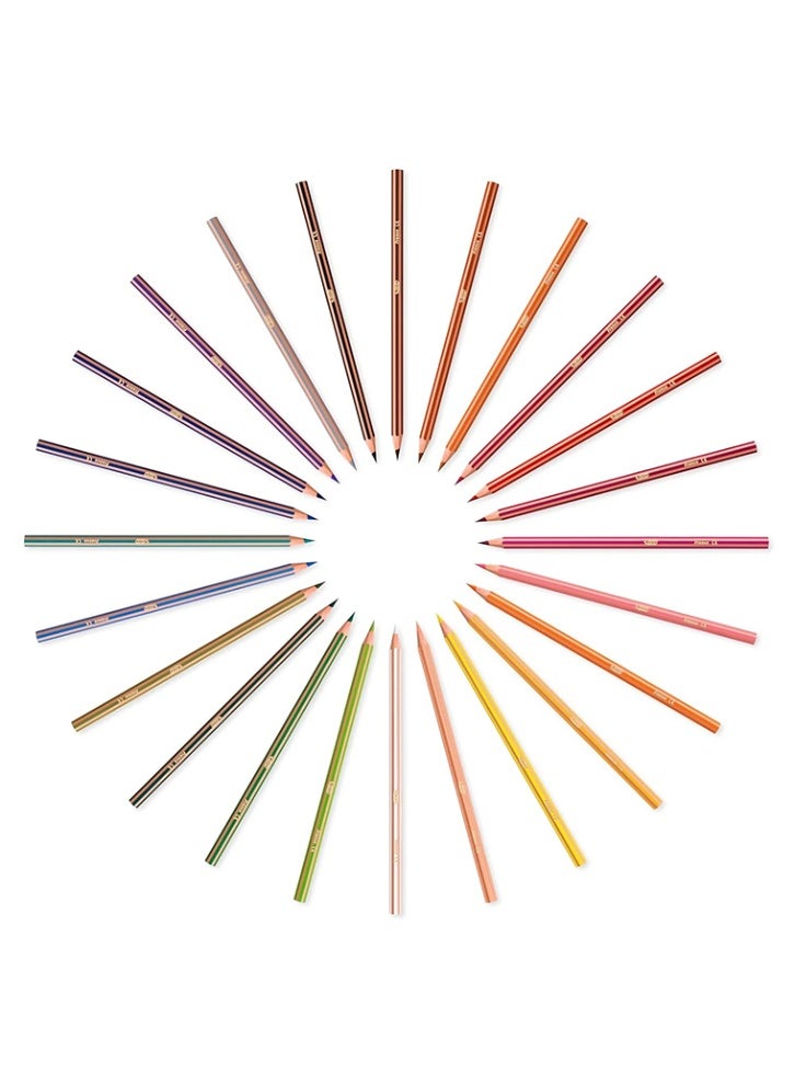 BIC Kids Evolution Stripes Colouring Pencils, Easy to Sharpen, Assorted Colours (Pack Of 18) - Image 3