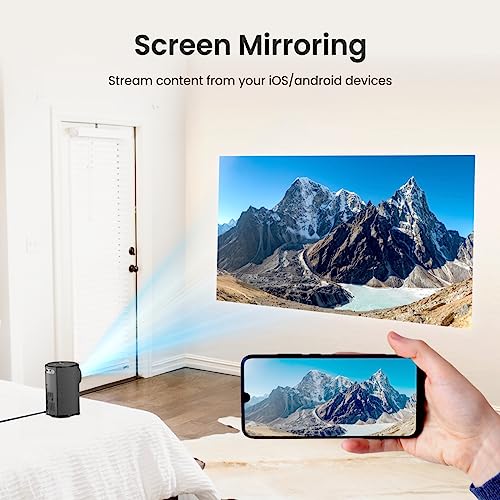Portronics Beem 410 Smart Led Projector with Android 9.0,3600 Lumens (250 Ansi),1080P Hd Resolution,Up to 200 Inches Screen,WiFi,Screen Mirroring,6W Speaker with Netflix,Hotstar,Prime & More,Black - Image 4