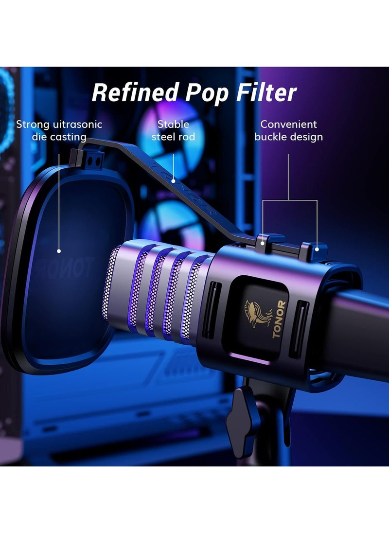 تونور - "ميكروفون ألعاب USB تونور TC30S+ مع إضاءة RGB - ميكروفون بث احترافي للبودكاست، تويتش، وديسكورد" - Image 1