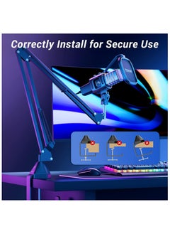 تونور "ميكروفون ألعاب USB تونور TC30S+ مع إضاءة RGB - ميكروفون بث احترافي للبودكاست، تويتش، وديسكورد"  - Image 4