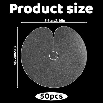 COMNICO Hair Heat Shield Guards 50Pcs Circular Hair Extensions Shield Clear Fusion Glue Protector Single Hole Round Spacer Template Heat Shield Guards for Hair Extension Bonding - Image 2