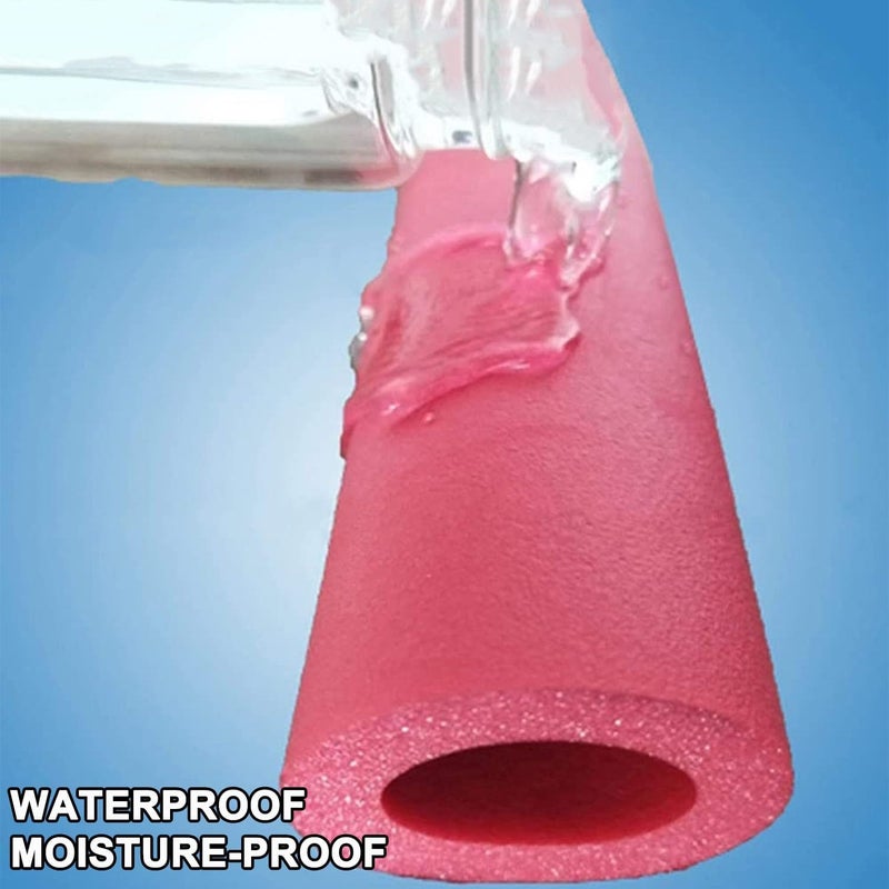 Pipe Insulation Foam Tube,Outdoor Pipe Insulation,1.8m/2m Pipe Insulation Tube Winter Freeze Protection Heat Preservation Foam Tubing(Red,10mmx15mmx2m) - Image 4