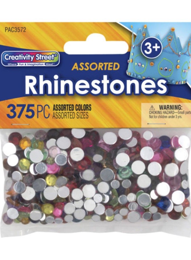 Creativity Street Rhinestones PAC3572, Assorted Colors, Assorted Sizes, 375 Pieces - Image 1