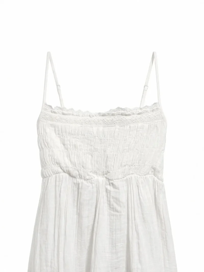 ميكسراي Mixray Sleeveless Square-Neck Cotton Maxi Dress