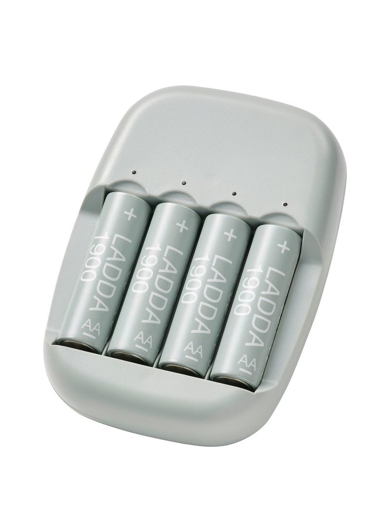 شاحن بطارية و 4 بطاريات