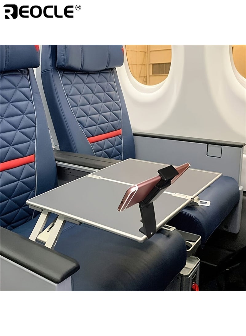 REOCLE Adjustable Folding Phone Holder with Rotatable Clamp Durable ABSPlastic Material Waterproof Holder Auto Vehicle Compatible Suitable for Airplanes Trains and Desktops - Image 2