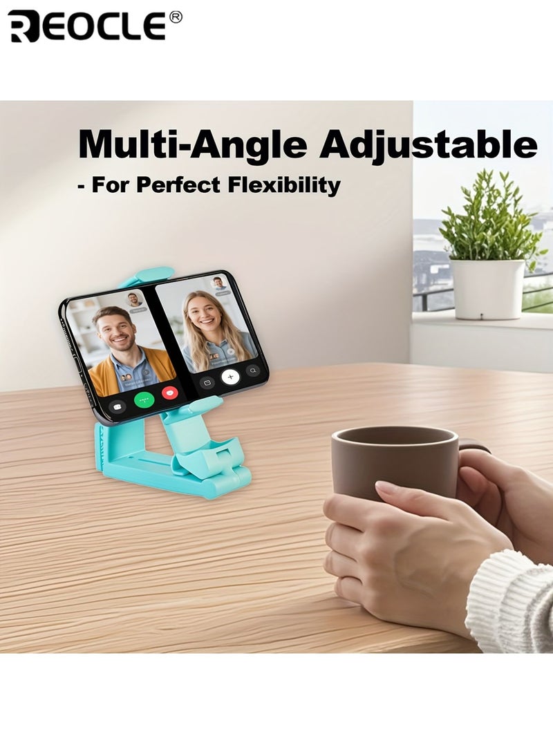 REOCLE Adjustable Folding Phone Holder with Rotatable Clamp Durable ABSPlastic Material Waterproof Holder Auto Vehicle Compatible Suitable for Airplanes Trains and Desktops - Image 3
