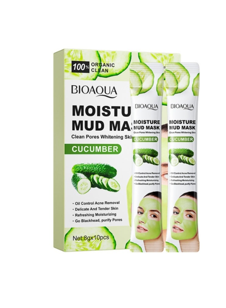BIOAOUA 8 PCs Nutrition Antioxidant Apply Facial  Mask Mud Premium Essence Moisturizing Anti-aging Hydrating Apply Face masks - Image 1