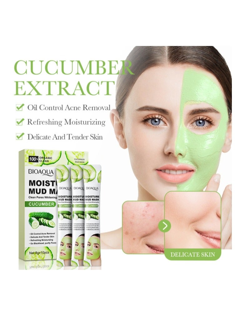 BIOAOUA 8 PCs Nutrition Antioxidant Apply Facial  Mask Mud Premium Essence Moisturizing Anti-aging Hydrating Apply Face masks - Image 2