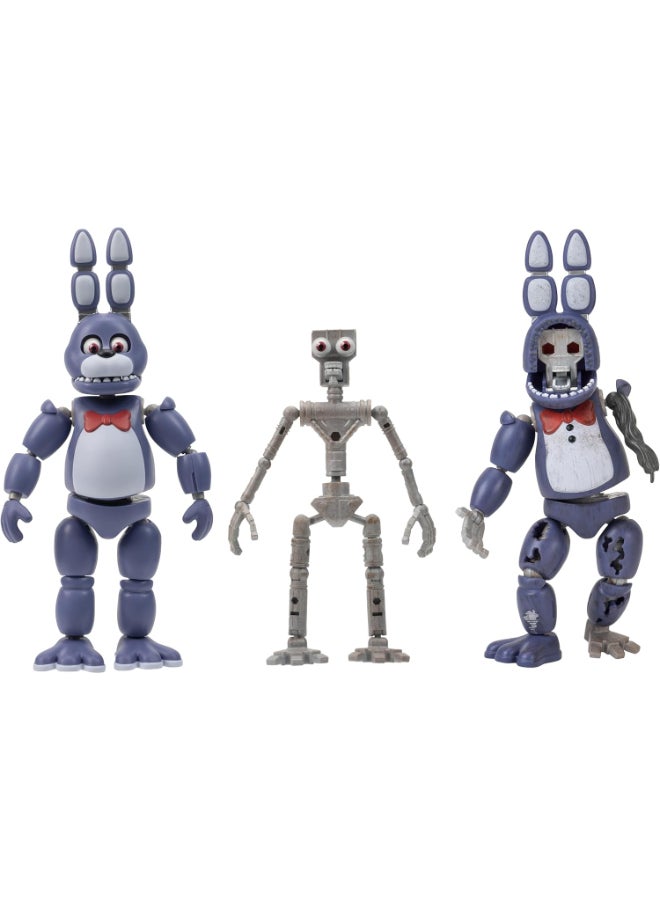 Five Nights at Freddy's مجموعة تماثيل الحركة بوني الكلاسيكية وبوني المتآكلة من سلسلة إندو لخمسة ليالٍ عند فريدي (15.24 سم، عبوة من 3) - Image 2