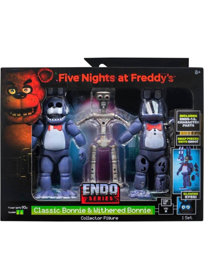 Five Nights at Freddy's مجموعة تماثيل الحركة بوني الكلاسيكية وبوني المتآكلة من سلسلة إندو لخمسة ليالٍ عند فريدي (15.24 سم، عبوة من 3) - Image 1