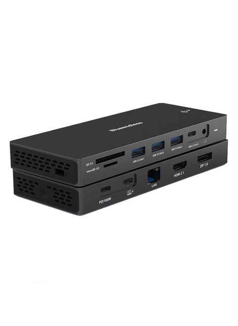 Blueendless 12-In-1 HD Multifunctional Docking Station 10Gbps Splitter With Switch(Dual 8K HDMI+DP)
