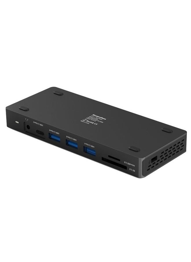 Blueendless 12-In-1 HD Multifunctional Docking Station 10Gbps Splitter With Switch(Dual 8K HDMI+DP)