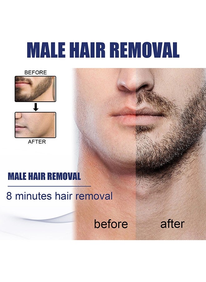 EELHOE - Mild Face And Body Hair Removal Cream, Men Permanent Hair Removal Cream, Effective And Painless Depilatory Cream, Use On Chest, Back, Arms, Legs And Underarms - Image 1
