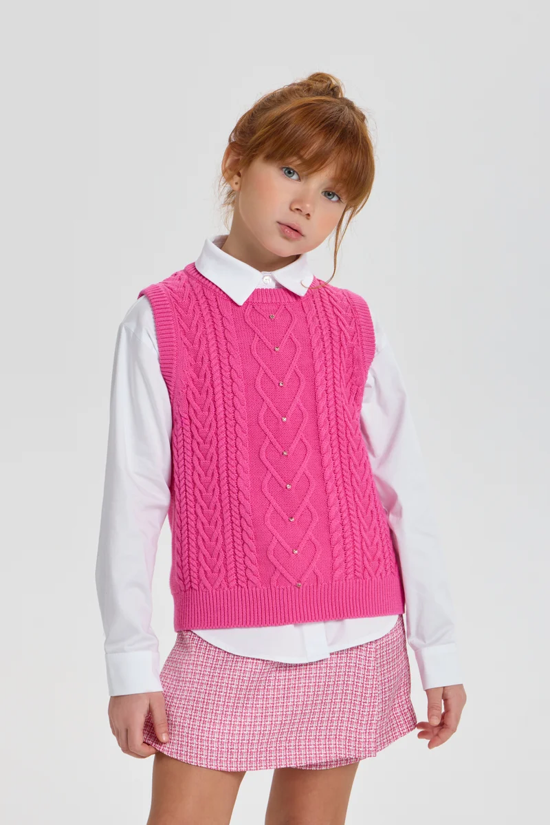 شوبيت Pink Vest Knitted - Choupette