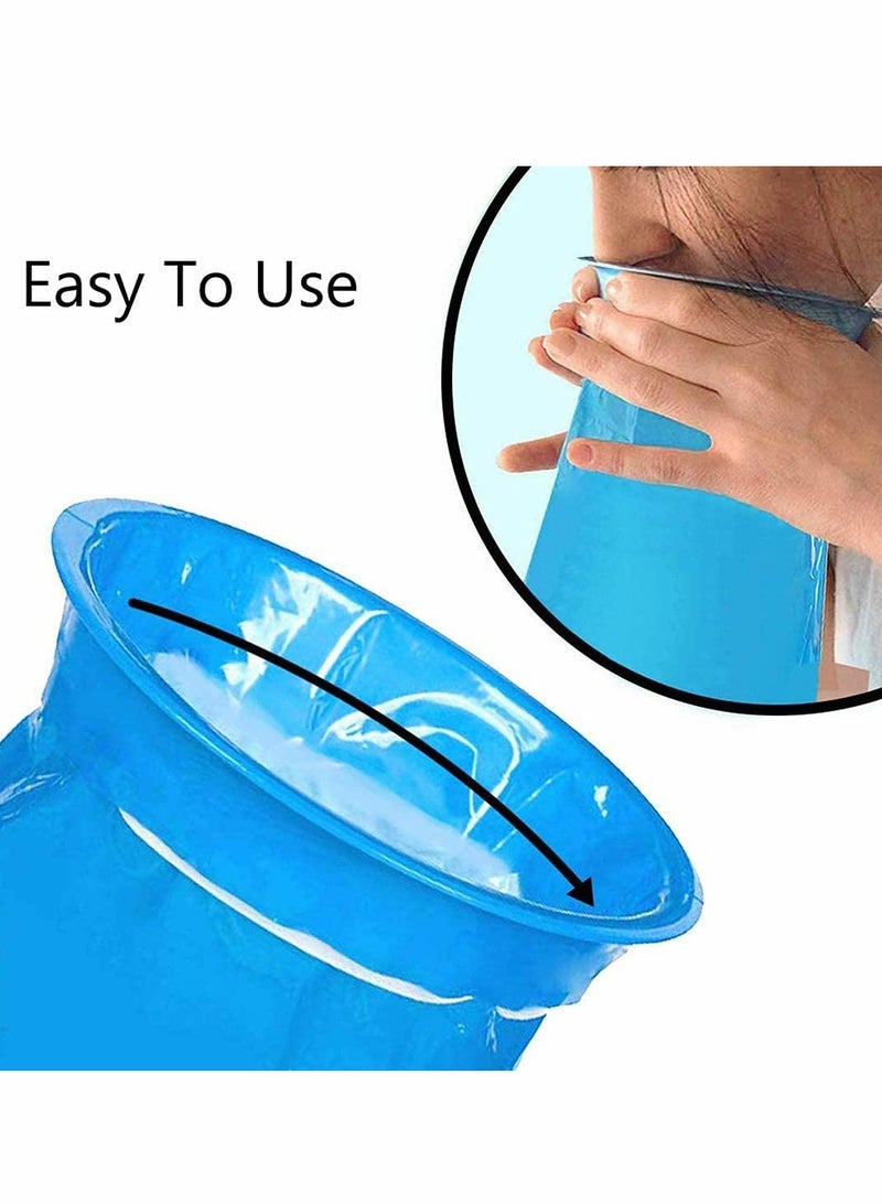 Excefore Sick Bags Vomit Bags Barf Bags Disposable Emesis Bag Aircraft Car Sickness Bag Nausea Bags for Travel Motion Sickness Portable Leakproof and Puncture-Proof 1000 ml 15PCS - Image 5