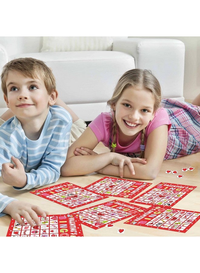 jollylife 40 Players Valentine's Day Bingo Game Cards Class Party Supplies Activity - Image 2