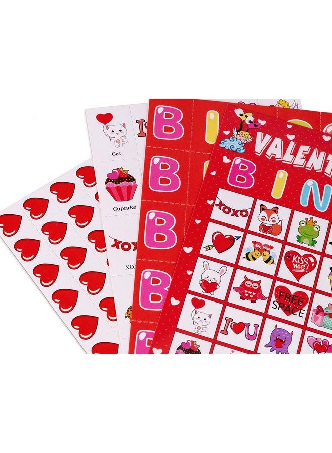 jollylife 40 Players Valentine's Day Bingo Game Cards Class Party Supplies Activity - Image 5