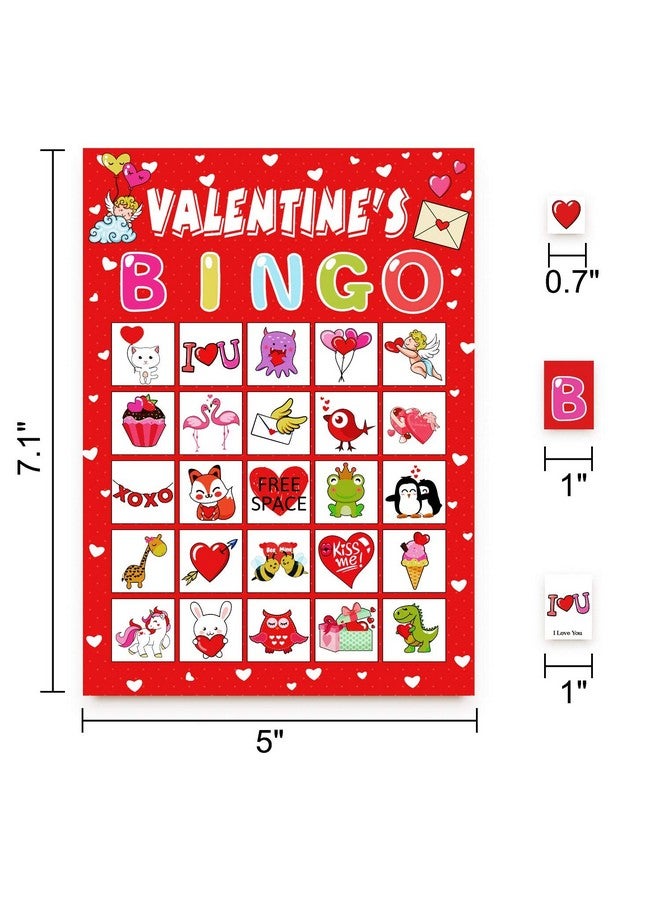 jollylife 40 Players Valentine's Day Bingo Game Cards Class Party Supplies Activity - Image 4